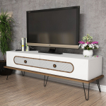 TV staliukas Kalune Design Ekol, balta sp., 40 cm x 145 cm x 45 cm