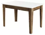 Virtuvinis stalas Kalune Design Kiev 505, balta sp./rie&scaron;uto sp./ruda sp., 72 cm x 110 cm x 75 cm
