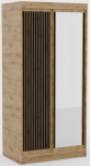 Spinta ADRK Delia, juoda sp./rusva sp., 100 cm x 60 cm x 205 cm, su veidrodžiu