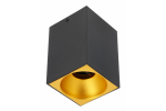 &Scaron;viestuvas lubų GTV Tensa Square, GU10, 1 x 20 W, aukso sp./juoda sp.