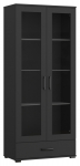 Vitrina ADRK Frazio, juoda sp., 40 cm x 80 cm x 186 cm