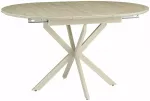 Valgomojo stalas i&scaron;skleidžiamas Gaston, travertine sp., 100 - 135 cm x 100 cm x 76 cm