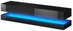 TV staliukas Fly, juoda sp., 140 cm x 33.8 cm x 35 cm