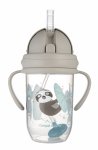 Vaiki&scaron;ka gertuvė Canpol Babies Non-Spill Cup Exotic Animals, 270 ml, 6+ mėn., plastikas/silikonas, pilka sp.