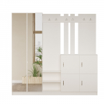 Prie&scaron;kambario baldų komplektas Kalune Design DD9, vidaus, balta sp.