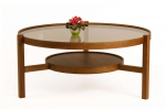 Kavos staliukas Kalune Design Flora, rie&scaron;uto sp., 100 cm x 100 cm x 48 cm