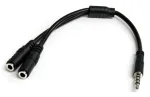 Adapteris StarTech MUYHSMFF 3.5 mm male, 2 x 3.5 mm female, 0.02 m, juoda sp.