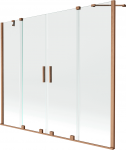 Vonios sienelė Mexen Velar Duo II, 150 cm x 200 cm, brushed copper sp./grūdintas