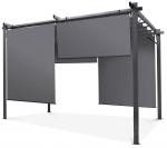Pavėsinė Pergola Sprint Plus, 395 x 228 cm, antracito sp./pilka sp.