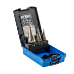 Pakopinis grąžtas, rinkinys Pferd STB HSS 3, metalas/plienui/plastikas, hss, tri-flat, 4-30 mm x 9 cm