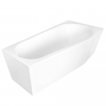 Vonia, laisvai pastatoma AMO-006DR-150, 150 cm x 80 cm x 58 cm, asimetrinė, balta sp.