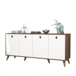Komoda Kalune Design Elite 1612, balta sp., 80 cm x 180 cm x 45 cm