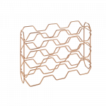 Butelių stovas Metaltex Hexagon Copper, 43 cm x 12 cm x 34 cm, varis, aukso sp.