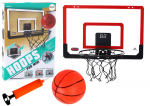 Krep&scaron;inio rinkinys su kamuoliu Lean Toys Hoops Pro Mini, balta sp./juoda sp./raudona sp.