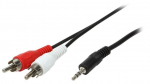 Laidas Logilink RCA male x 2, 3.5 mm, 5 m