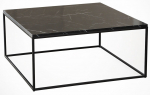 Kavos staliukas Kalune Design Poly, juoda sp., 75 cm x 75 cm x 43 cm