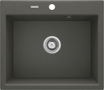 Virtuvinė plautuvė Deante Andante ZQN T103, granitas, 60 cm x 52 cm x 19.7 cm, pilka sp.