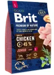 Sausas &scaron;unų maistas Brit Premium By Nature Junior Large Chicken, 3 kg
