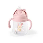 Gertuvė su silikoniniu &scaron;iaudeliu BabyOno Sippy 1728/01, 270 ml, 6+ mėn., plastikas, rožinė sp.