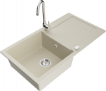 Plautuvė su virtuviniu mai&scaron;ytuvu Mexen Leo, granitas, 90 cm x 50 cm x 19 cm, chromo sp.