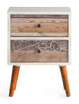 Naktinis staliukas Kalune Design Malm&ouml; 854KLN3303, balta sp./rie&scaron;uto sp., 55 cm x 40 cm x 35 cm