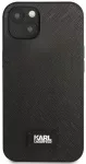 Telefono dėklas Karl Lagerfeld Saffiano Plaque Case, juoda sp., Apple