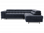 Kampinė sofa - lova Ferucce, tamsiai mėlyna sp., de&scaron;ininė, 200 x 276 cm x 93 cm