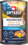 &Scaron;lapias &scaron;unų maistas Ontario Adult Pate, kalakutiena/saldžioji bulvė, 0.4 kg