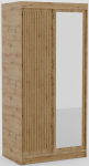 Spinta ADRK Delia, ruda sp., 100 cm x 60 cm x 205 cm, su veidrodžiu