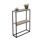 Konsolinis staliukas ADRK Mason, juoda sp./rusva sp., 20 cm x 60 cm x 80 cm