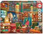 Dėlionės kilimėlis Educa Wonderful Bookshop, 48 cm x 68 cm, 1000 vnt., įvairių spalvų
