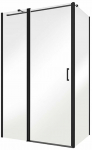 Du&scaron;o kabina Besco Exo-C-CH, stačiakampė, be padėklo, 120 cm x 100 cm x 190 cm, juoda sp./grūdintas