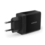 Telefono įkroviklis Anker, USB/AC, juoda sp., 24 W