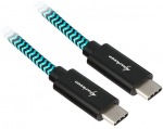 Laidas Sharkoon USB-C To USB-C USB-C, USB-C, 0.5 m, mėlyna/juoda