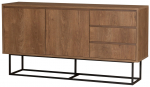 Komoda Kalune Design Ruba, juoda sp./rie&scaron;uto sp., 72 cm x 36 cm x 140 cm