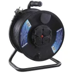 Ilgintuvas su rite Emos, 1.5 mm&sup2;, 50 m, IP44, 4 lizdų, juoda sp.
