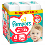 Sauskelnės-kelnaitės Pampers Active Baby, 4 dydis, 9 - 15 kg, 186 vnt.