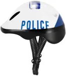 Dviratininkų &scaron;almas vaikams Spokey Police, mėlyna sp./balta sp./juoda sp., 44-48 cm