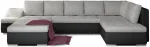 Kampinė sofa Giovanni Berlin 01, Soft 11, juoda sp./pilka sp., kairinė, 200 x 340 cm x 88 cm