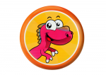 Skraidanti lėk&scaron;tė Dinosaur, 20 cm x 20 cm, oranžinė
