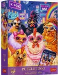 Dėlionė Trefl Selfie with Hens, 68 cm x 48 cm, 1000 vnt.