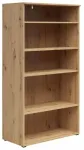 Pastatoma lentyna Black Red White MultiDo, artisan oak sp., 147 cm x 80 cm x 40 cm