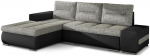Kampinė sofa Ottavio Berlin 01, Soft 11, juoda sp./pilka sp., kairinė, 180 x 275 cm x 85 cm