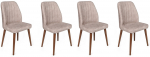 Kėdžių rinkinys Kalune Design Alfa 465 V4 974NMB1563, matinė, rie&scaron;uto sp./&scaron;viesiai ruda sp., 49 cm x 50 cm x 90 cm, 4 vnt.
