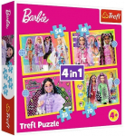 Dėlionė 4in1 Trefl Happy World Of Barbie 34626, 205 cm x 285 cm, 207 vnt., įvairių spalvų