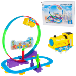 Žaislinis traukinys su bėgiais Paradise Track, įvairių spalvų