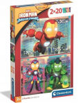 Dėlionė 2in1 Clementoni IronMan Friends 24828, 18 cm x 27 cm, 40 vnt., įvairių spalvų