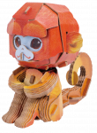3D dėlionė MakeBug Golden Monkey MB-D-0043, 4 cm x 9 cm, oranžinė sp.