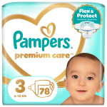 Sauskelnės Pampers Premium Care, 3 dydis, 78 vnt.