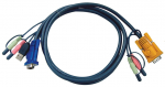 Laidas Aten 2L-5302U D-SUB 15 male / USB A-type / 2 x Jack 3.5mm, D-SUB 15 male / 2 x Jack 3.5mm, 1.8 m, juoda